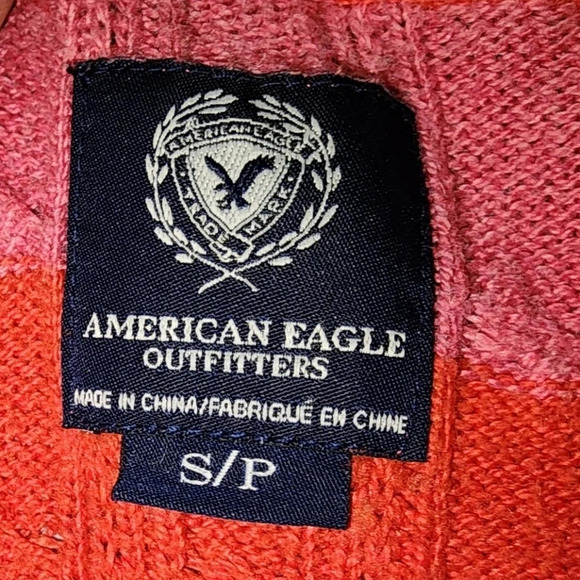 AE Womens Sweater, Pink & Red Striped, Size Small - Picture 3 of 6